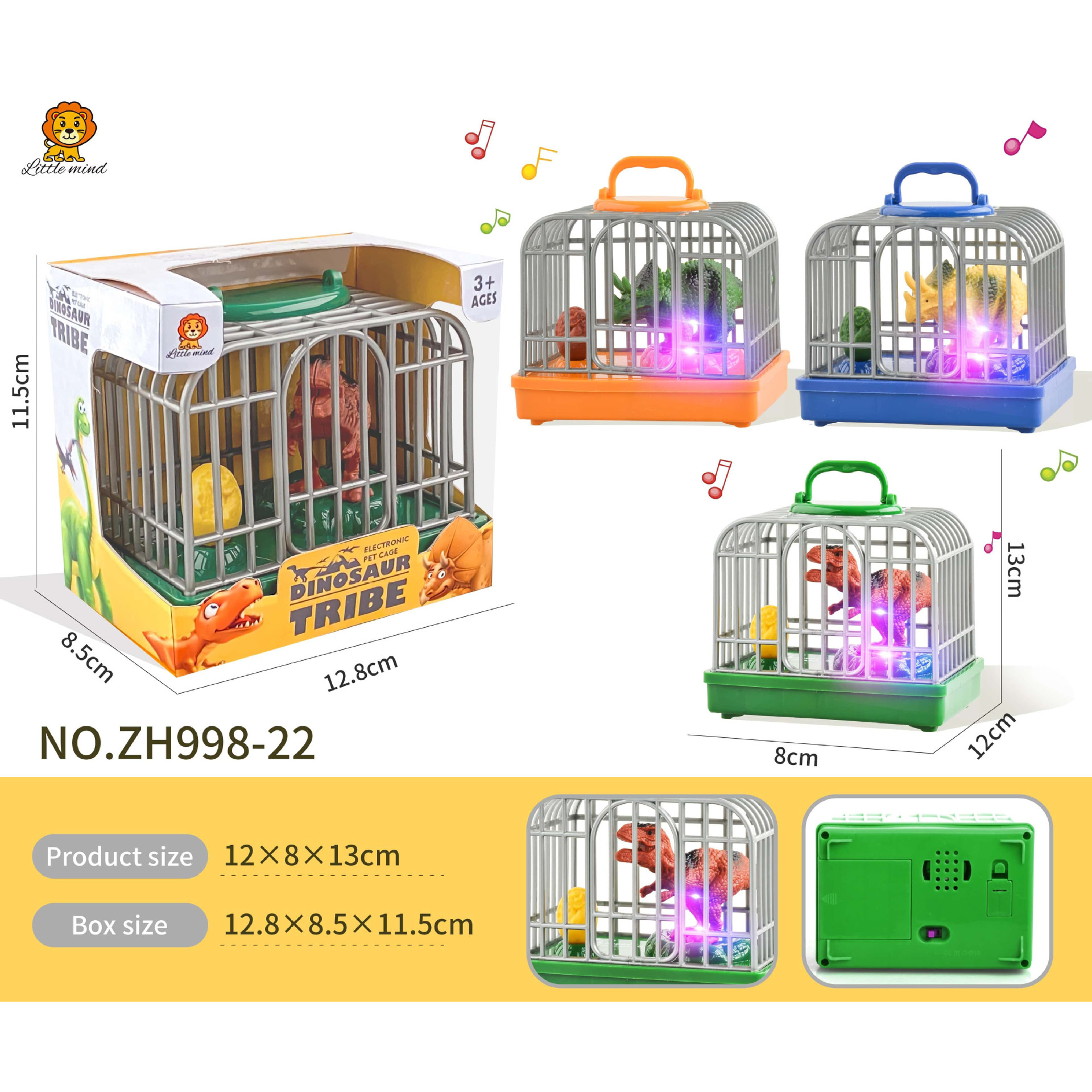 Jaula de Pájaros de Simulación con Control de Voz, Plástico, Sonido y Luz, para Niños