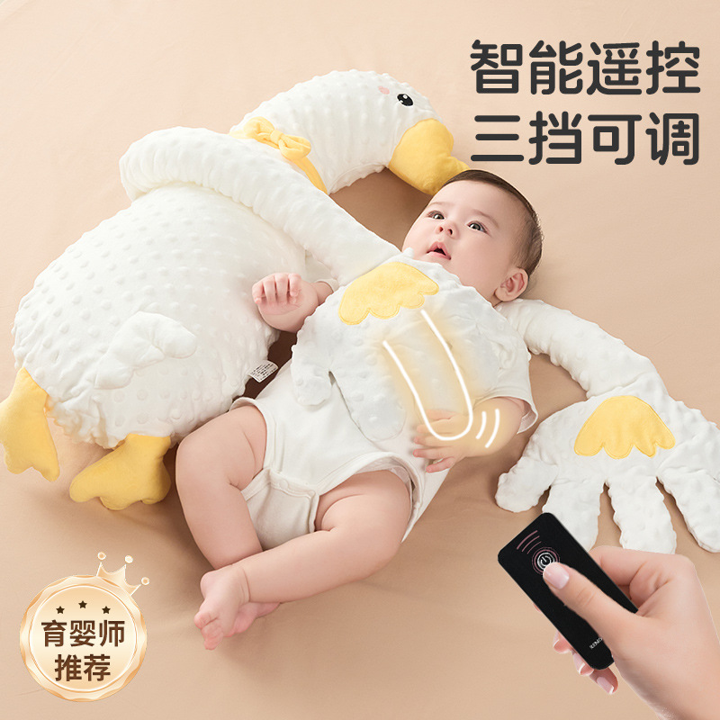 Big White Goose Baby Venting Pillow, a Soothing Gadget for Babies, Simulates a Palm Patting, Helps Babies Sleep Independently, Prevents Flatulence, and Relieves Two-Month Fussiness
