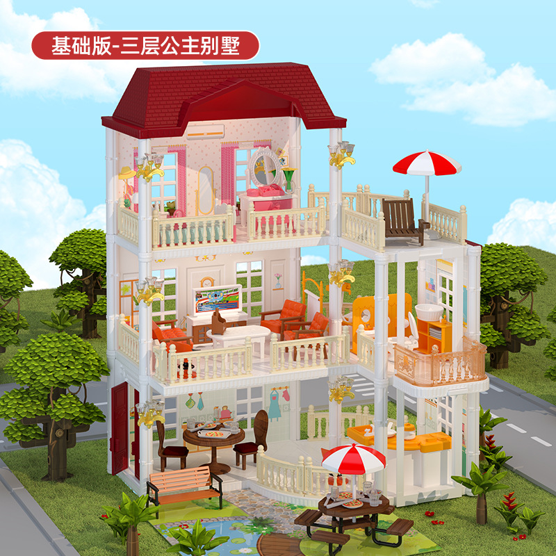 Kaola diario Casa de juego para niños juguete niña princesa Castillo Villa Casa Regalo de Cumpleaños niña casa de muñecas