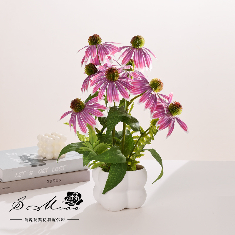 Simulación de flores sensación de pinza bonsai decoración creativa fábrica directa de plantas verdes artificiales flores falsas imitación de maceta