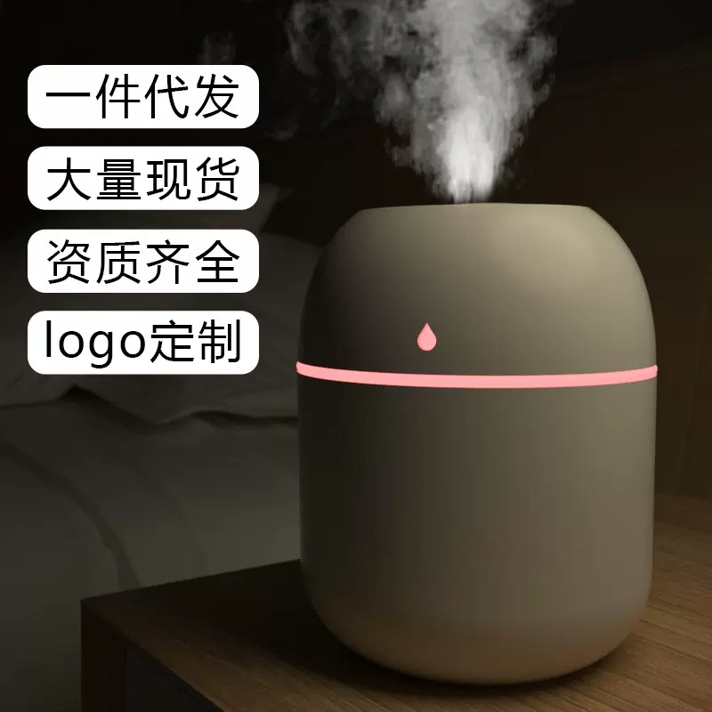 2025新款跨境迷你USB水滴加湿器小型车载大雾量静音补水办公桌面