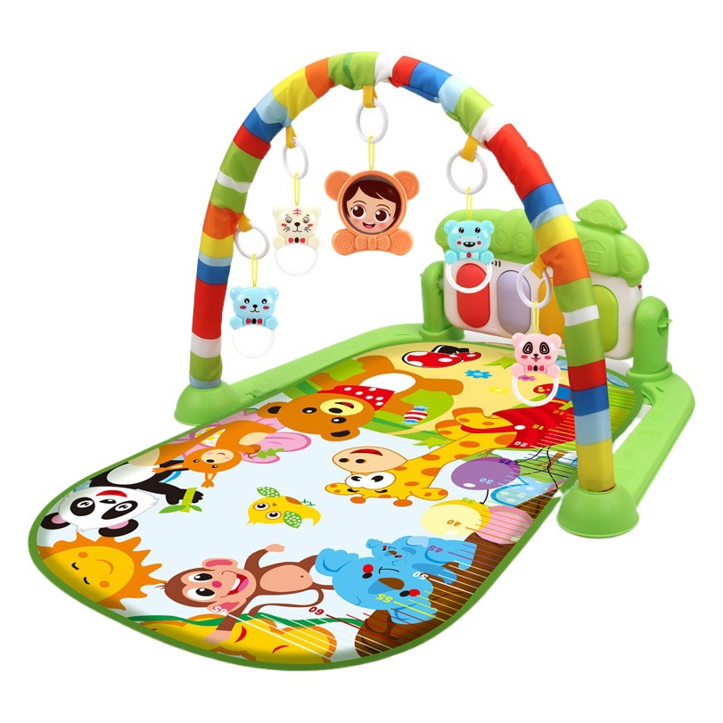 Gimnasio musical para bebés YRB con teclado de pies, luces y melodías, regalo educativo para recién nacidos, venta transfronteriza