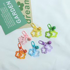2023 New Transparent Cut-out Five-Star Earphone Cord Charm Small Decorative Gift Simple Versatile Keychain Pendant