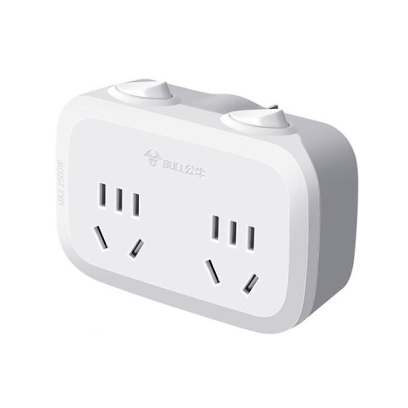 公牛集团 插排 9323(S)一位转二位分控插座 | GN-9323