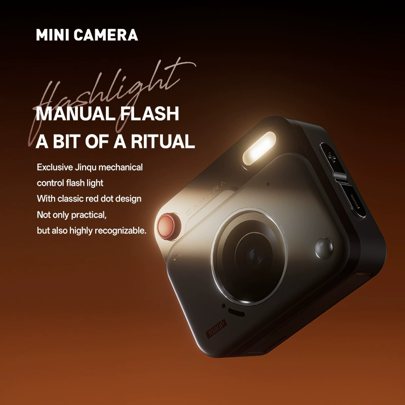 Mini retro CCD digital camera, compact HD keychain camera, 1080p, student pocket size