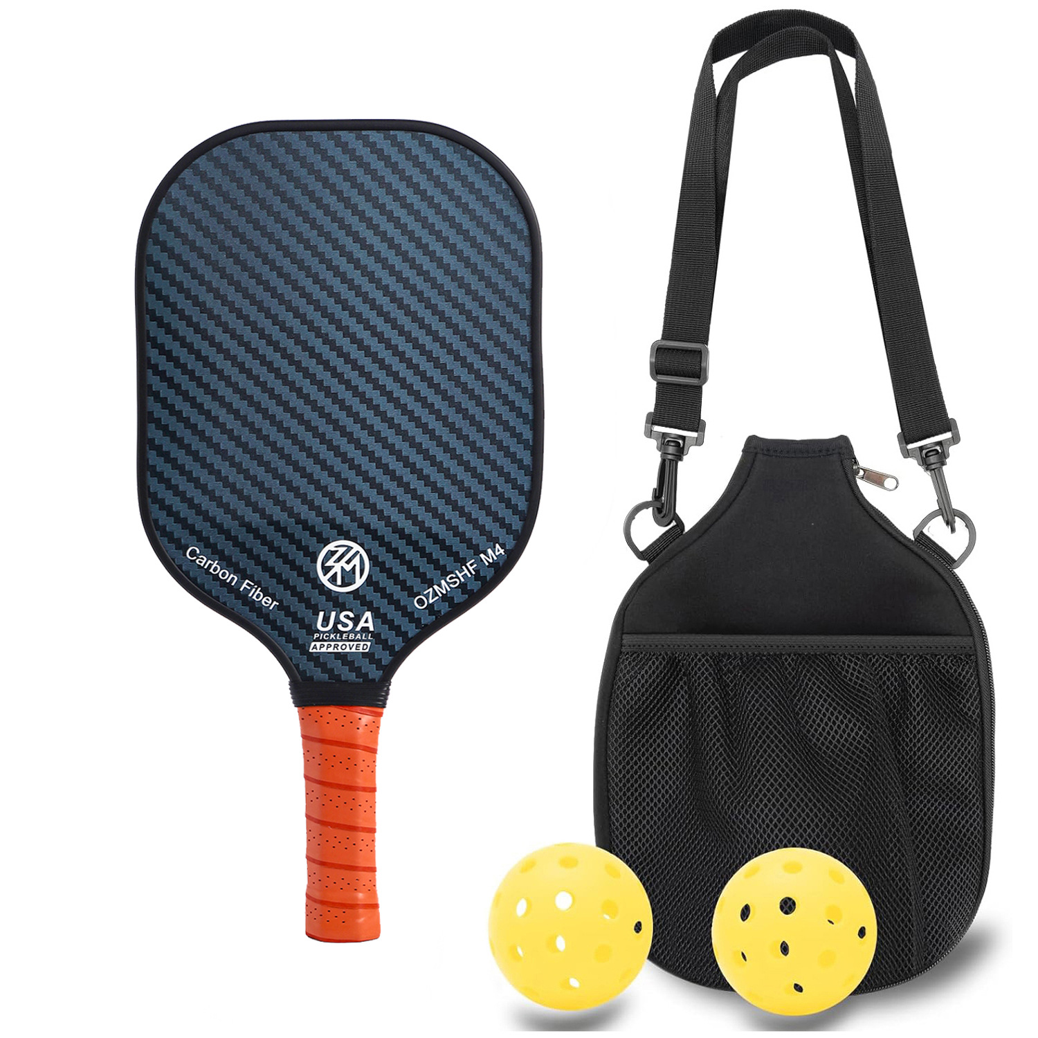 高档碳纤维匹克球拍3代科技内芯室外球收纳袋套装Pickleball