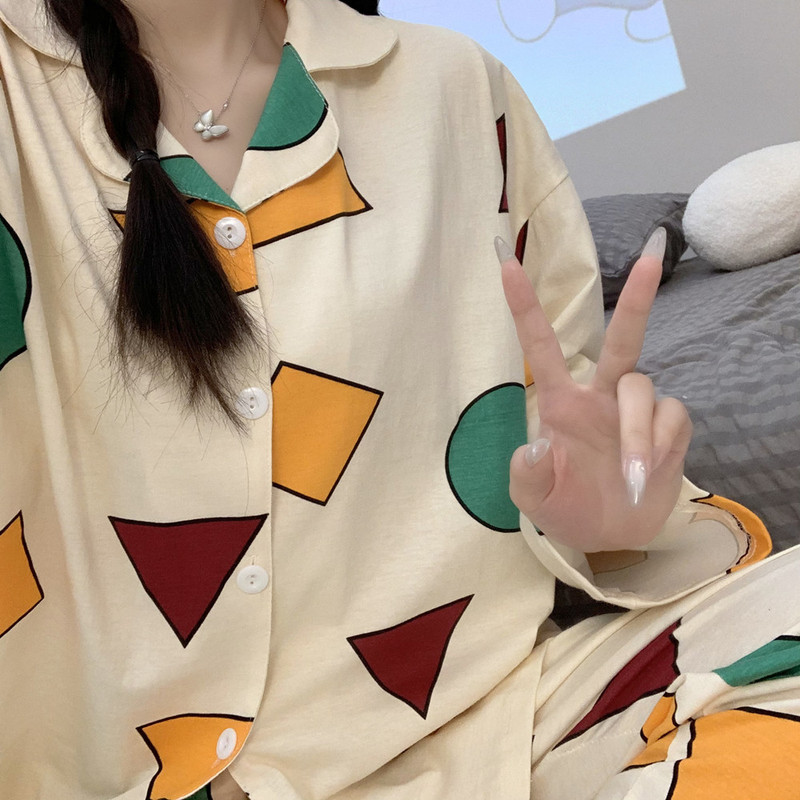Ins日本式リラックマパジャマ女性春と秋の純綿長袖長ズボンが可愛いです。|undefined
