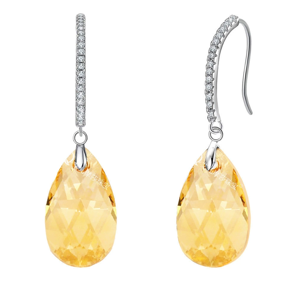 Ювелирные изделия Aier Mogo Czech Crystal, простые серьги с сверлением, внешнеторговый источник, первое поколение