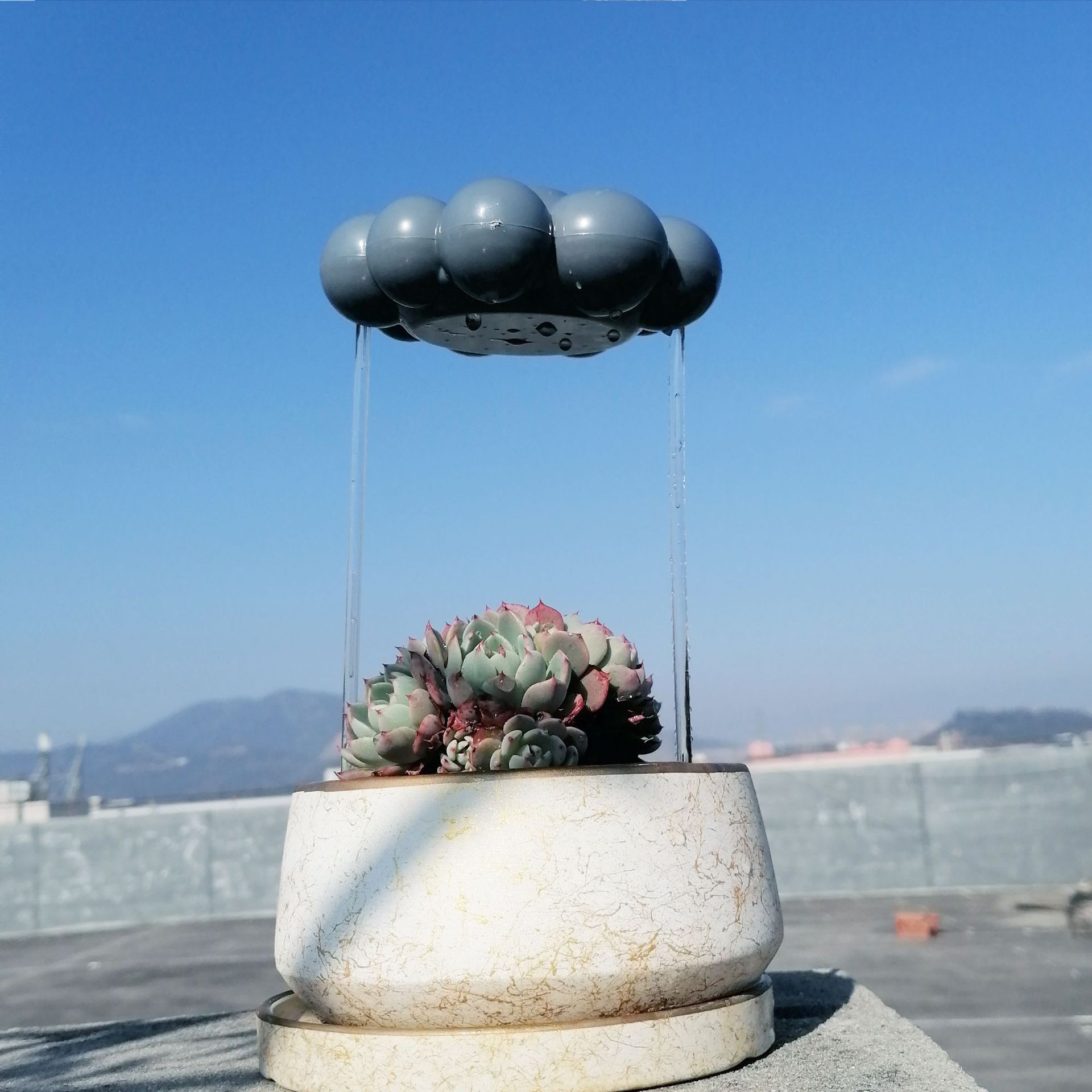 庭院植物花园装饰品摆件植物浇水雨云Plant Watering Rain Cloud