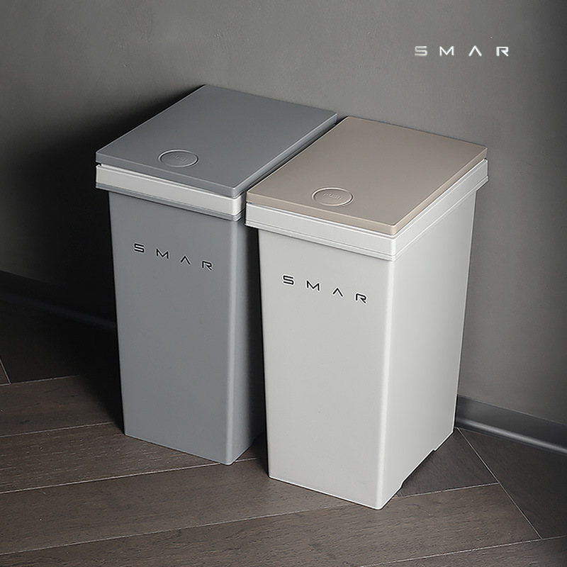 Press-Type Trash Can with Lid for Home Kitchen, Living Room, Bathroom, Bedroom, Restroom, Office, Household Use