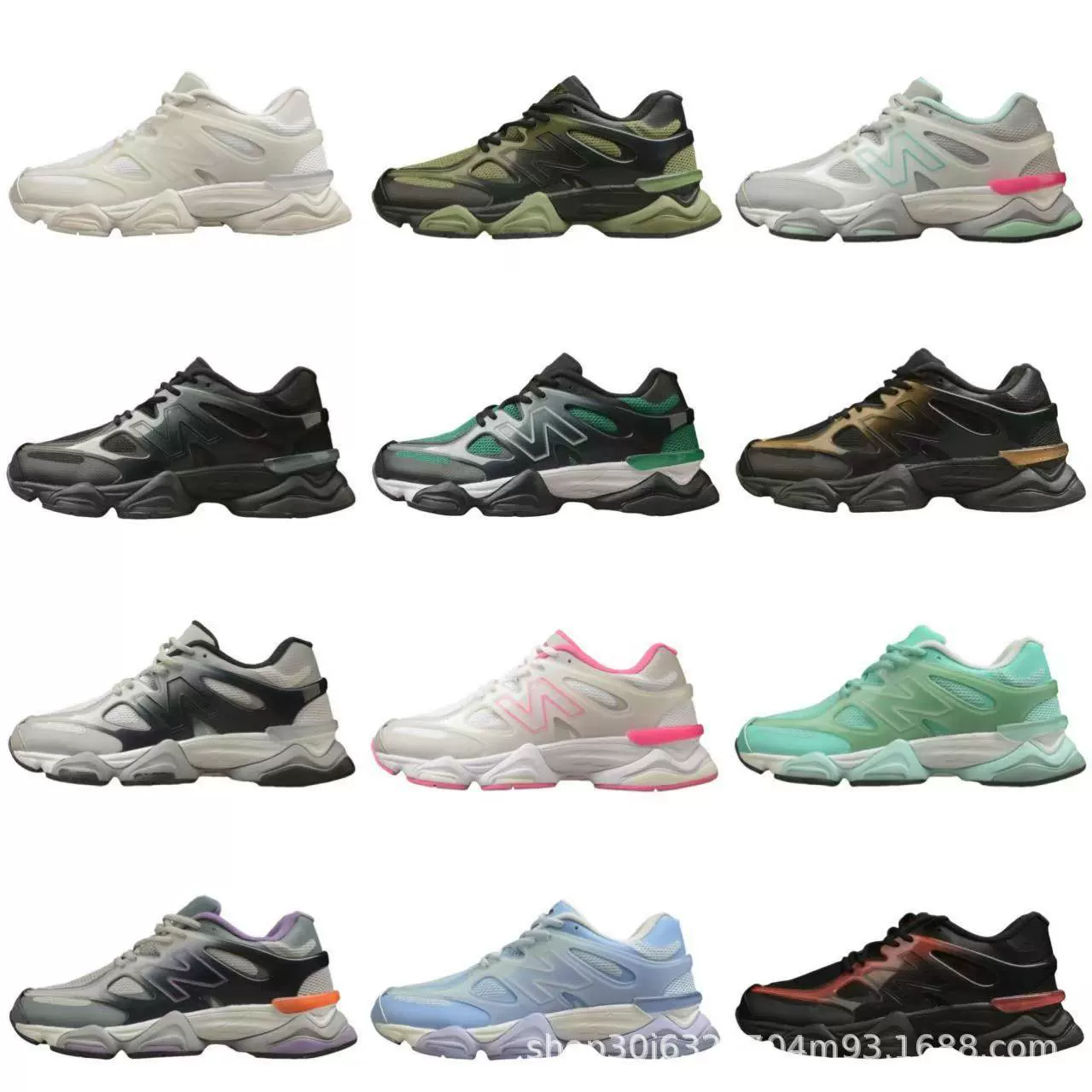 Высококачественные кроссовки NB9060 на толстой подошве, нескользящие, износостойкие, дышащие, повседневные кроссовки для мужчин и женщин, спортивные кроссовки для бега, трансграничная торговля.