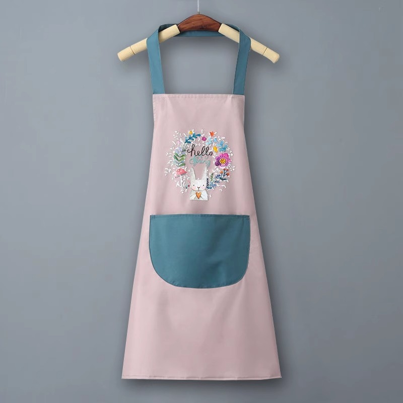 キッチン家庭用エプロン防水性と耐油性の夏用薄型スタイル手拭き可能かわいいファッショナブルな新しいスタイルの調理用幅広|undefined