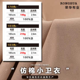 小卫衣面料全涤小鱼鳞无弹布料全涤斜纹鱼鳞布100%涤鱼鳞毛圈布