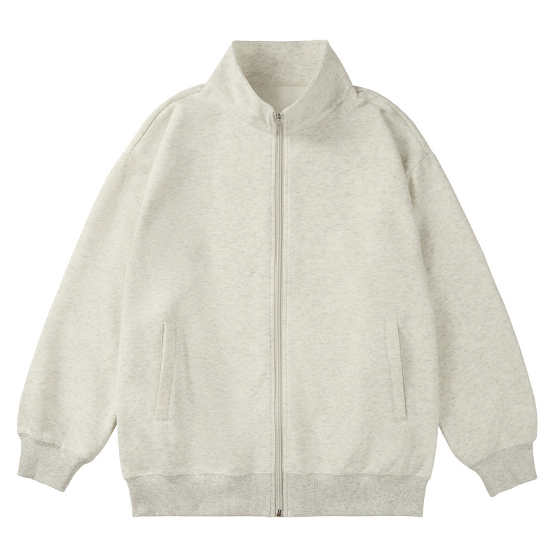 秋冬新款300克立领开衫牛奶丝拉链卫衣外套工作服校服班服印logo|undefined