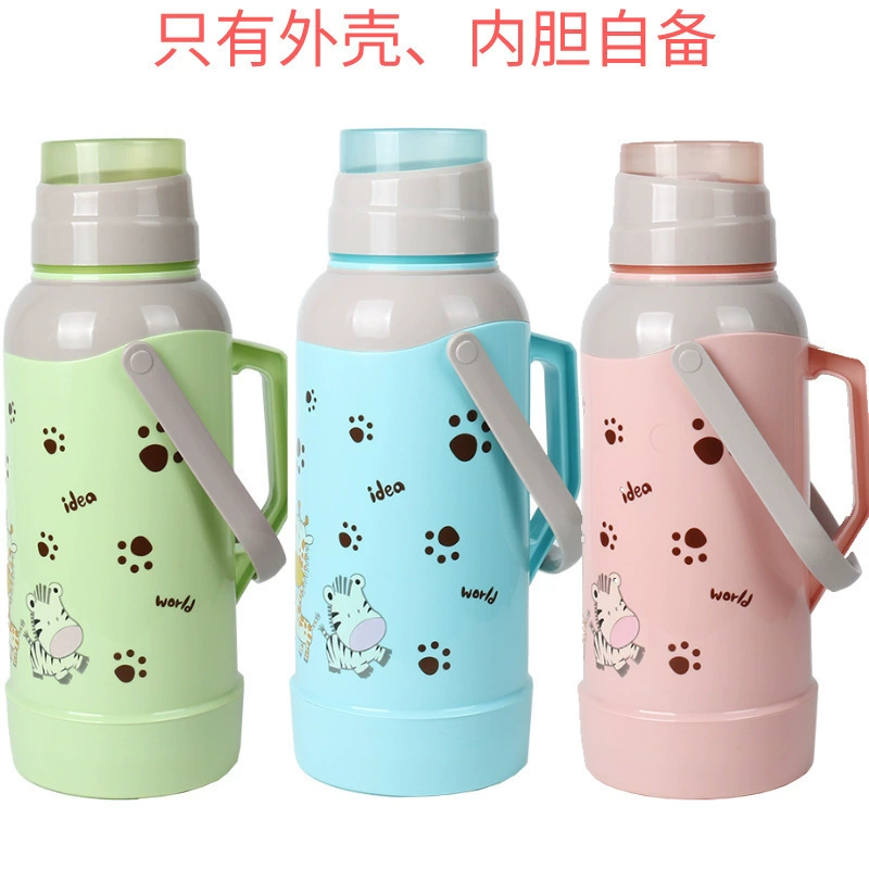 Capacious thermos for elementary school students for home use, glass liner