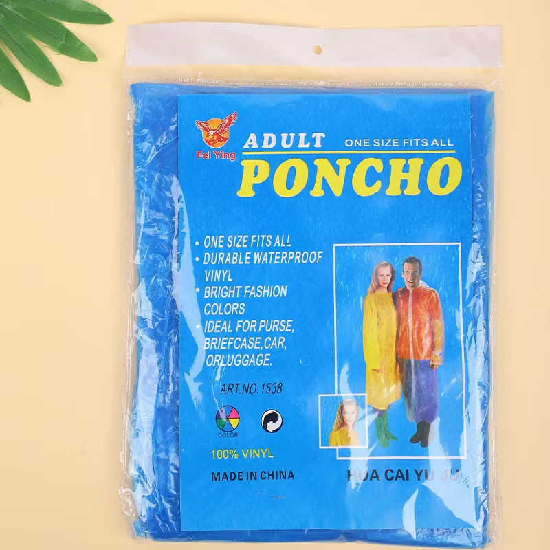 Impermeable Desechable de PE Grueso para Lugares Turísticos, Conciertos, Viajes, Aire Libre, Estilo con Botones a Presión, de una Pieza, Venta al por Mayor del Fabricante, Resistente a la Lluvia