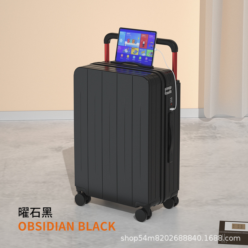 新款宽拉杆旅行箱男小清新行李箱女20寸登机箱24寸密码箱子万向轮|undefined
