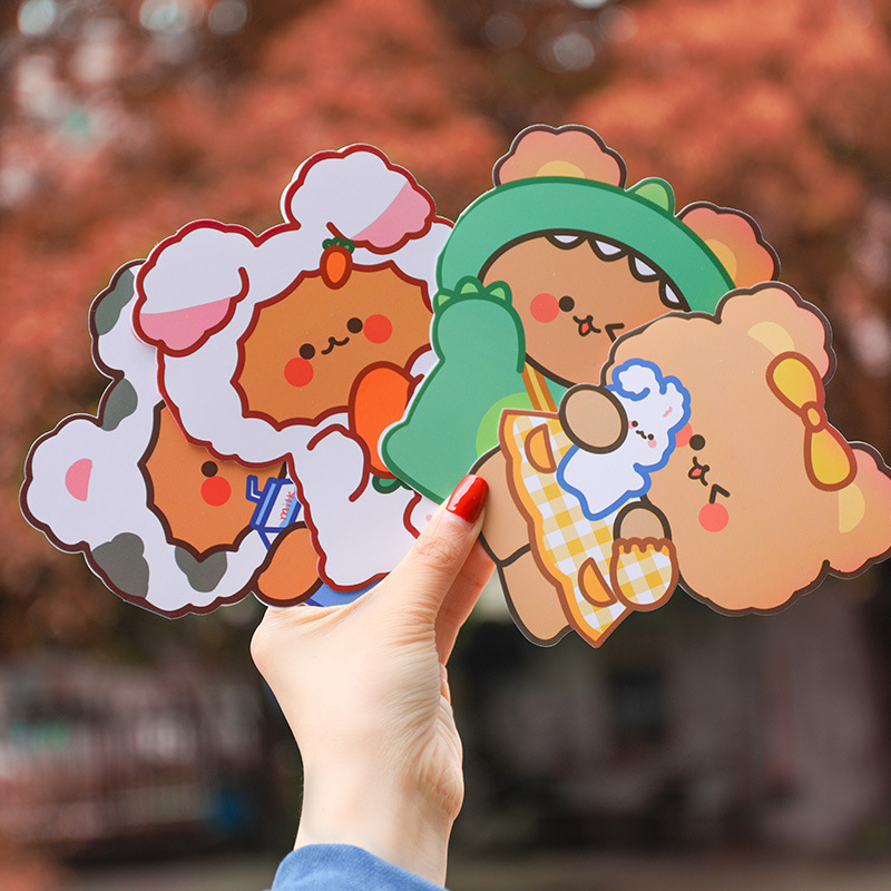 ins卡通小熊生日贺卡 可爱少女心折叠小卡片创意节日祝福感谢卡片