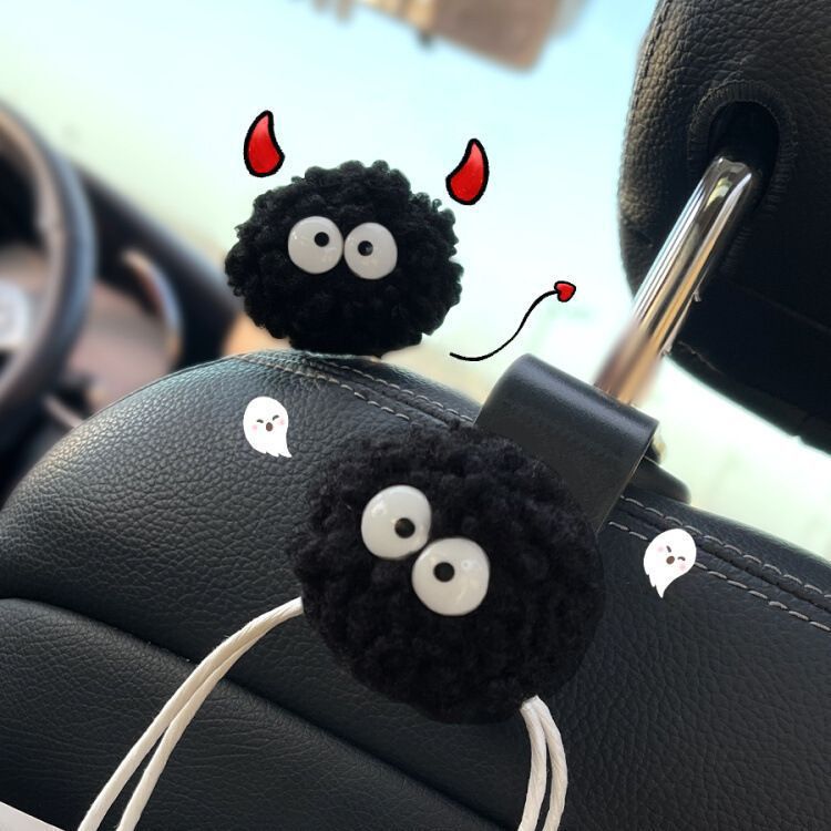 Cute pequeño carbón asiento de automóvil gancho trasero multifuncional almacenamiento trasero rack para artículos de decoración interior del automóvil