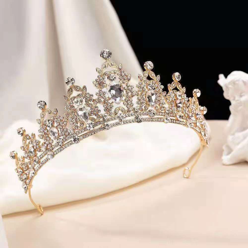 Los niños corona pastel tocado cristal accesorios para el cabello corona chica cumpleaños rendimiento diadema princesa vestido accesorios al por mayor