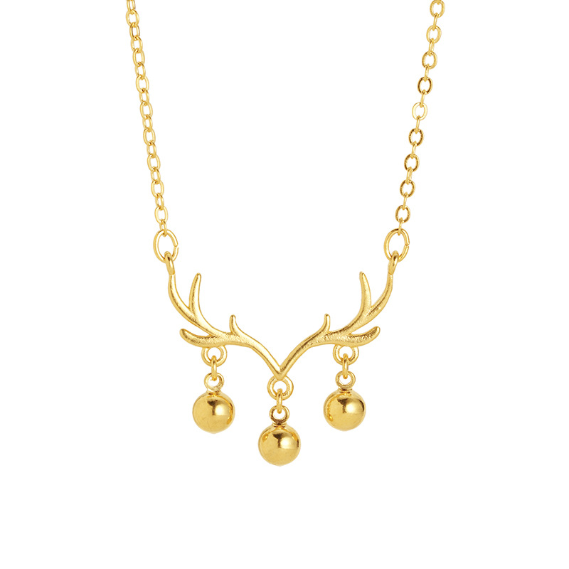 INS collar de asta Bell borla popular versátil simple chica en línea celebridad mismo estilo ligero lujo nicho diseño joyería