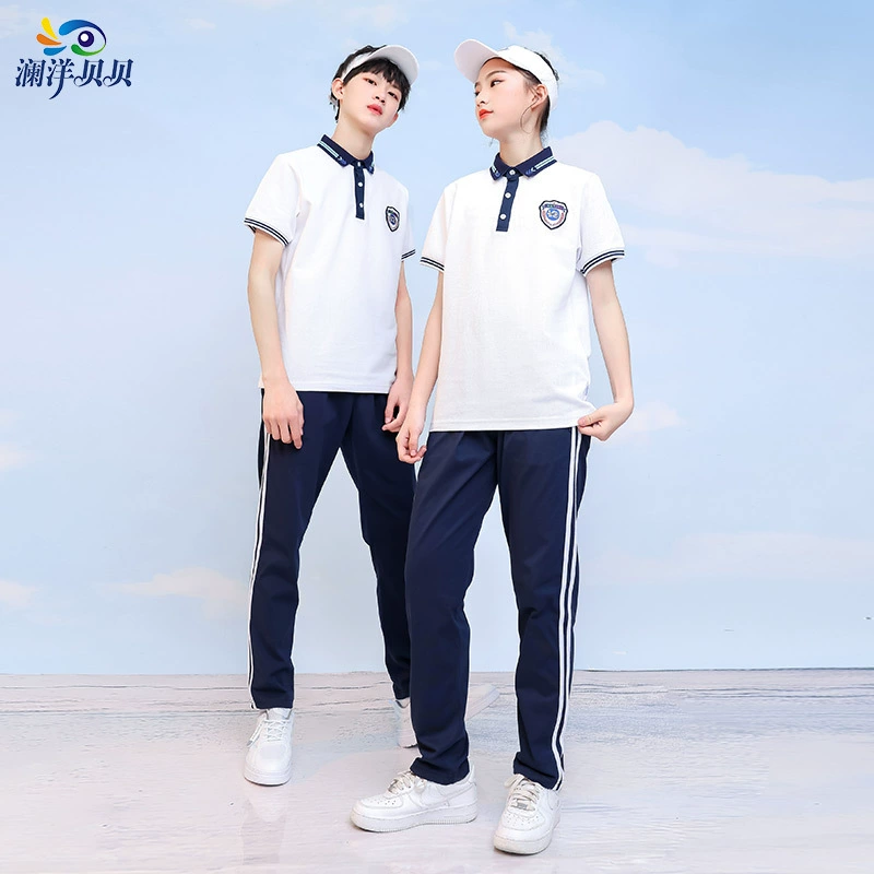 澜洋贝贝 Summer uniform for elementary school students, direct factory sales, with short sleeve