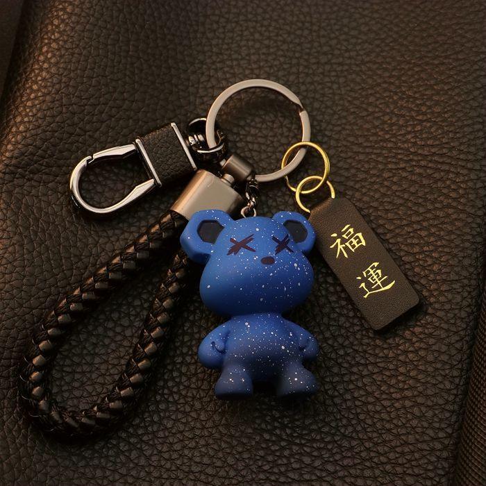 Blue Color Bear Gun Eight Buckle Woven Rope Black Fortune