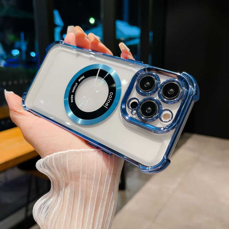 IPhone16メッキスタンド磁気吸引宇宙ケースリンゴ13promax全包携帯ケース15保護カバーを適用|undefined