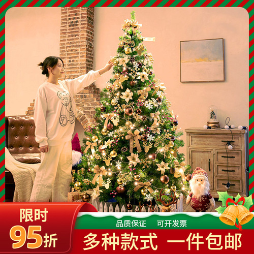 Christmas tree Christmas decorations shopping mall office home high-end encrypted luminous set scene decoration ornaments
