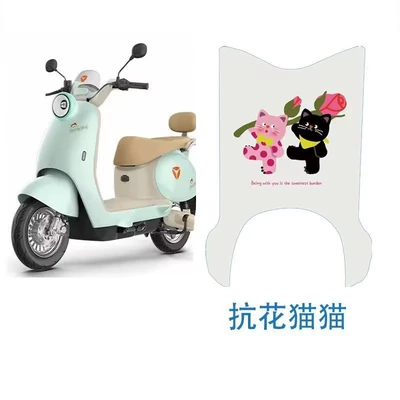 Muguang-M Special Wire Loop Foot Mats: Electric vehicle foot mat - yadi-mugang-m-anti-flower-cat-cat
