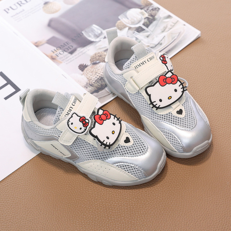 Hellokitty Kidsren's Shoes Girls' Sports Shoes Spring and Summer 2026 New Mesh Breathable Outdoor Kidsren's Single Mesh Shoes Hellokitty Kidsren's Shoes Girls' Sports Shoes Spring and Summer 2026 New Mesh Breathable Outdoor Kidsren's Single Mesh Shoes