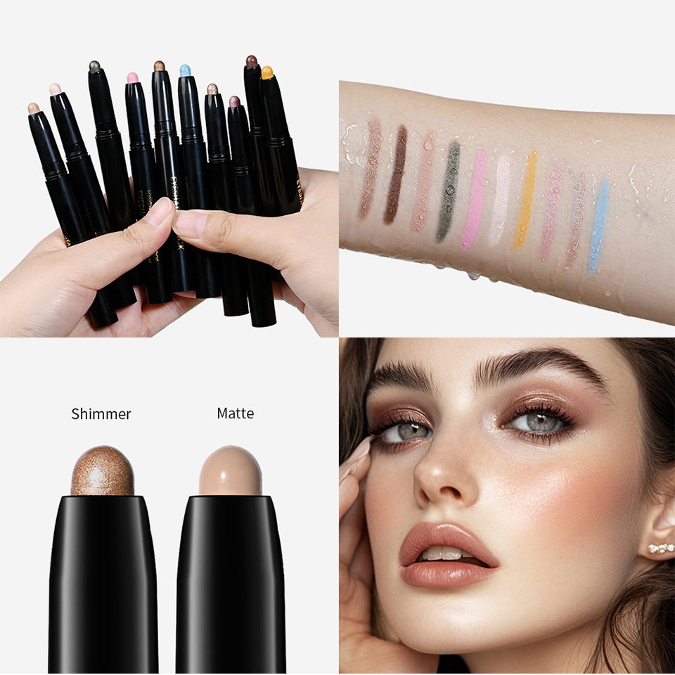 lakerain Cream Eyeshadow stick, matte pearlescent gradient Eyeshadow, Lazy Eyeshadow pen undefined