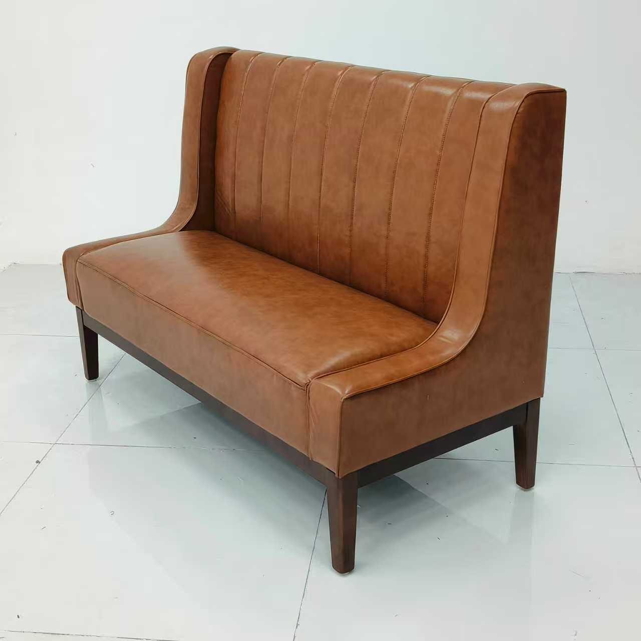 Medieval-Style Western Restaurant, Cafe, Hotel Booth Seating Sofa Set, Chain Self-Service Restaurant Leisure Leather Sofa Chair