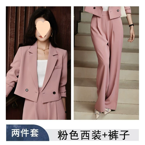 Fuchsia classic suit jacket, trousers