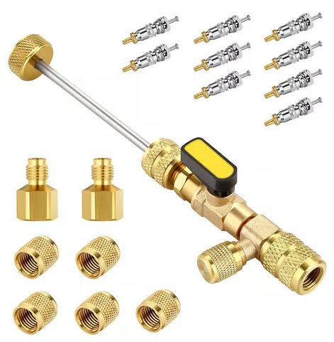 Fábrica auto-PIN núcleo de la válvula herramienta de desmontaje de seguridad herramienta de refrigeración sin núcleo de válvula reemplazable de refrigerante