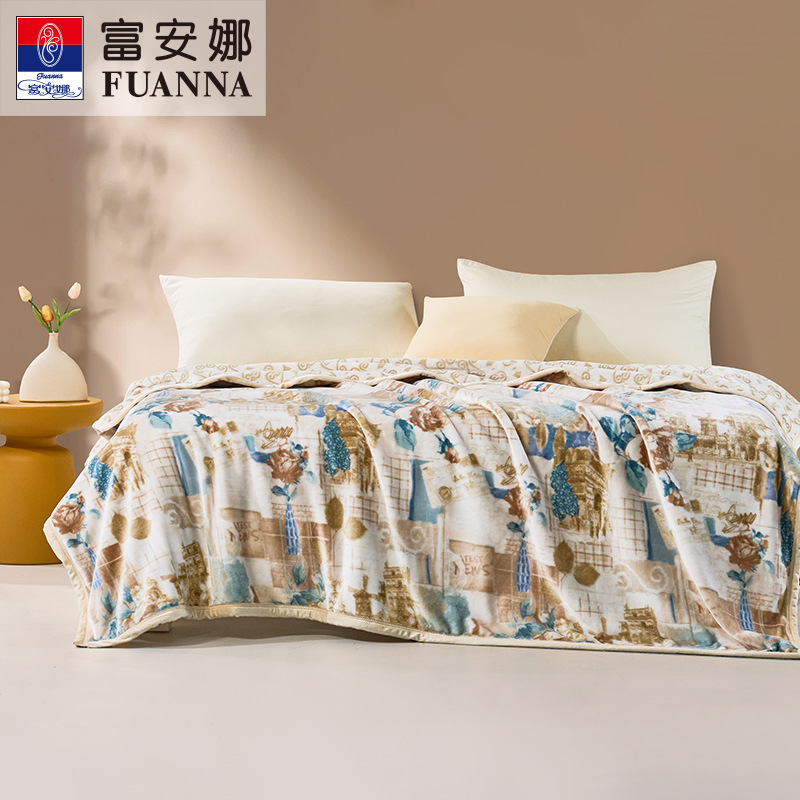 Fuanna doble capa rasher manta sofá manta almuerzo manta colchón manta invierno cálido lavable Manta