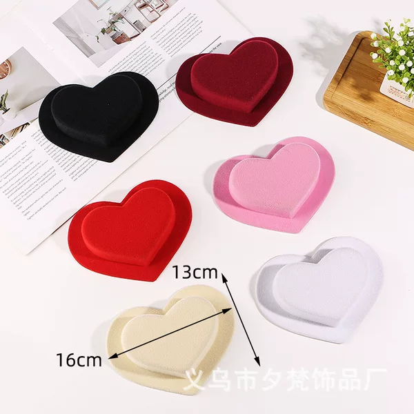 16cm Heart Suede DIY Handmade Hat Embryo Lolita Decorative Hat Heart-Shaped Brushed Cloth Lolita Hat