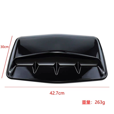 Hood Air Vent Universal Exterior Air Vent Hood Fender Decoration Modification Accessories Adhesive Shark Gill (Other Automotive Exterior Supplies) - gloss-black-029-engine-air-outlet