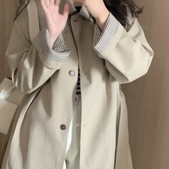 大码胖妹妹风衣外套女2025秋冬新款英伦风中长款系带收腰过膝大衣