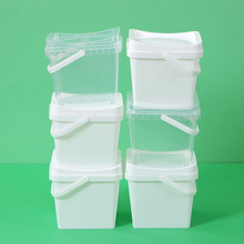 食品级加厚手提塑料桶可印刷PP打包方桶带盖密封水桶全新料元宝桶