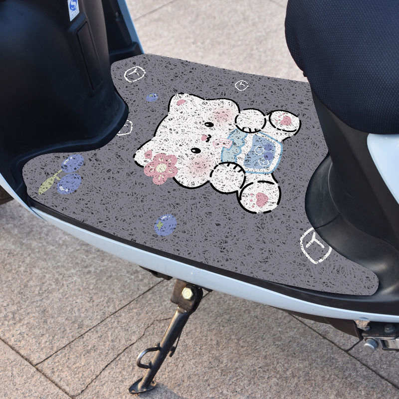 Cute Coal Ball Foot Mat Electric Car Motorcycle Universal Yadi Emma Little Turtle King Foot Mat Foot Mat Waterproof
