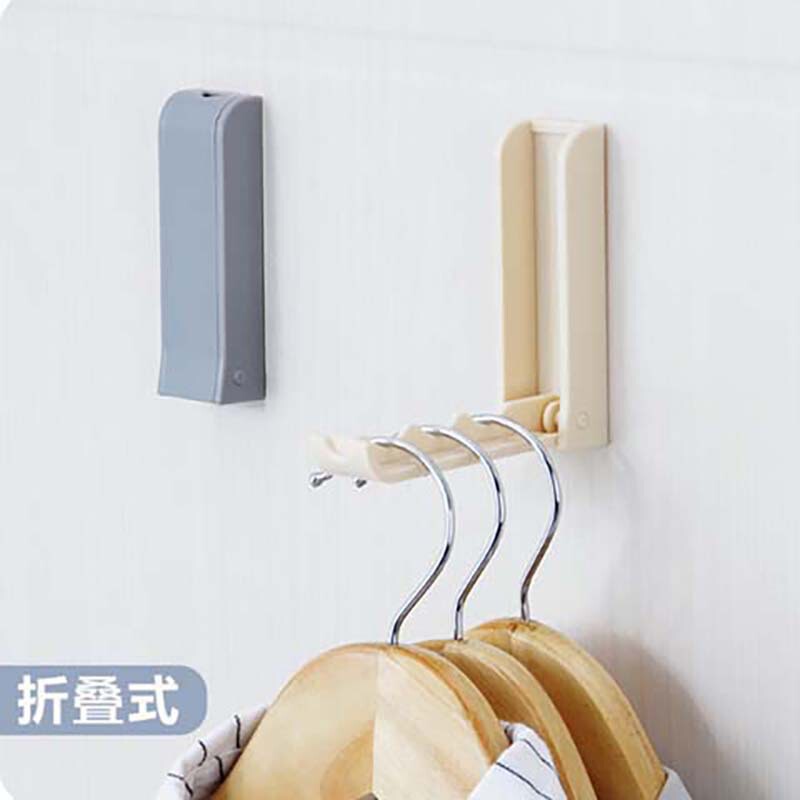Creative New Foldable Door Hook, No-Drill Plastic Wall-Mounted Hanger for Home Use, Adhesive Hook for Clothes and Hats