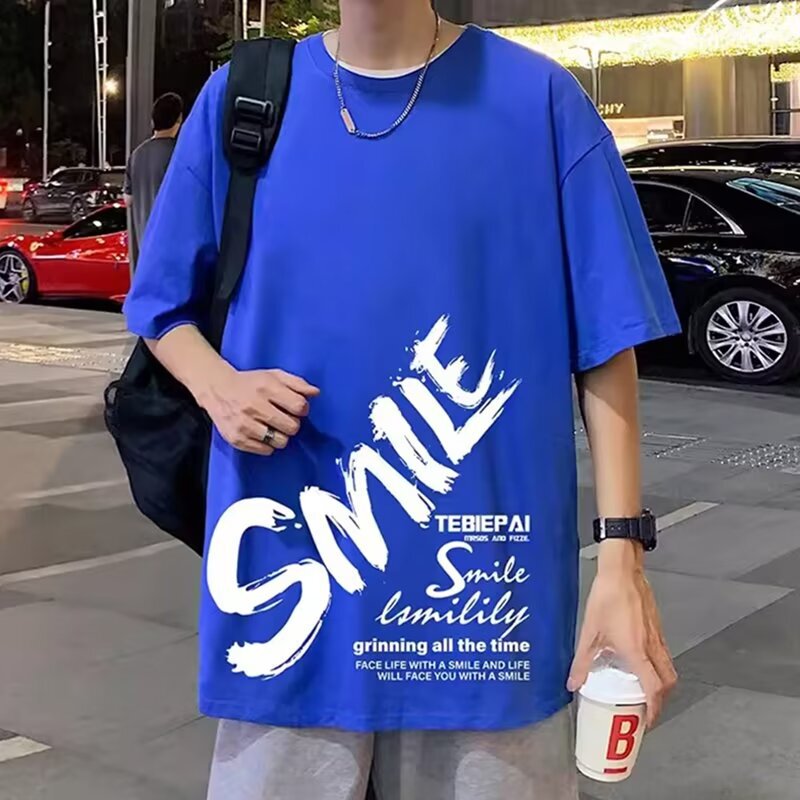 Summer New Mickey Short-sleeved T-shirt Men's Ins Trendy Brand Trendy Cartoon Printed Half-sleeved Men's T-shirt Loose Clothes