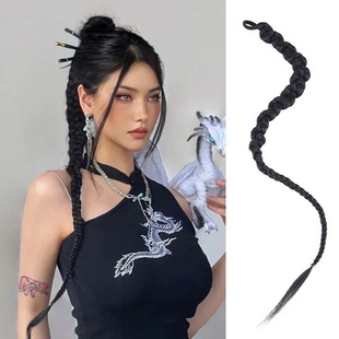 European and American style boxing braid braid ponytail wig braid non-state dirty braid elastic hair ring fishbone braid twisted braid
