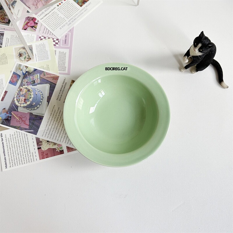 BD 猫ボウル セラミック マカロン 高価値 猫用食事缶詰 猫用丼 飲料水 首の保護 身長を伸ばす 転倒防止ボウルスタンド|undefined
