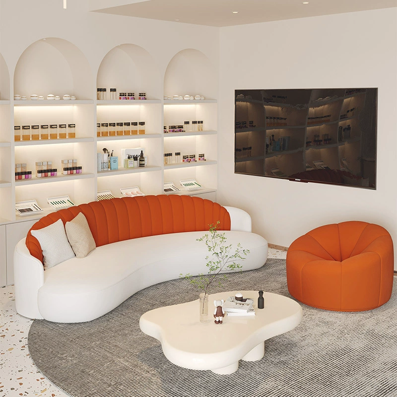 Легкий экстравагантный дугообразный диван гостиная гостиная спальня небольшая квартира фитнес-клуб прием овечьего кашемирового дивана