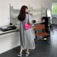 Pajamas Women's Summer Nightgown with Chest Pad Spring Thin Pure Cotton Pregnant Women's Home Clothes One-piece Bra for Students