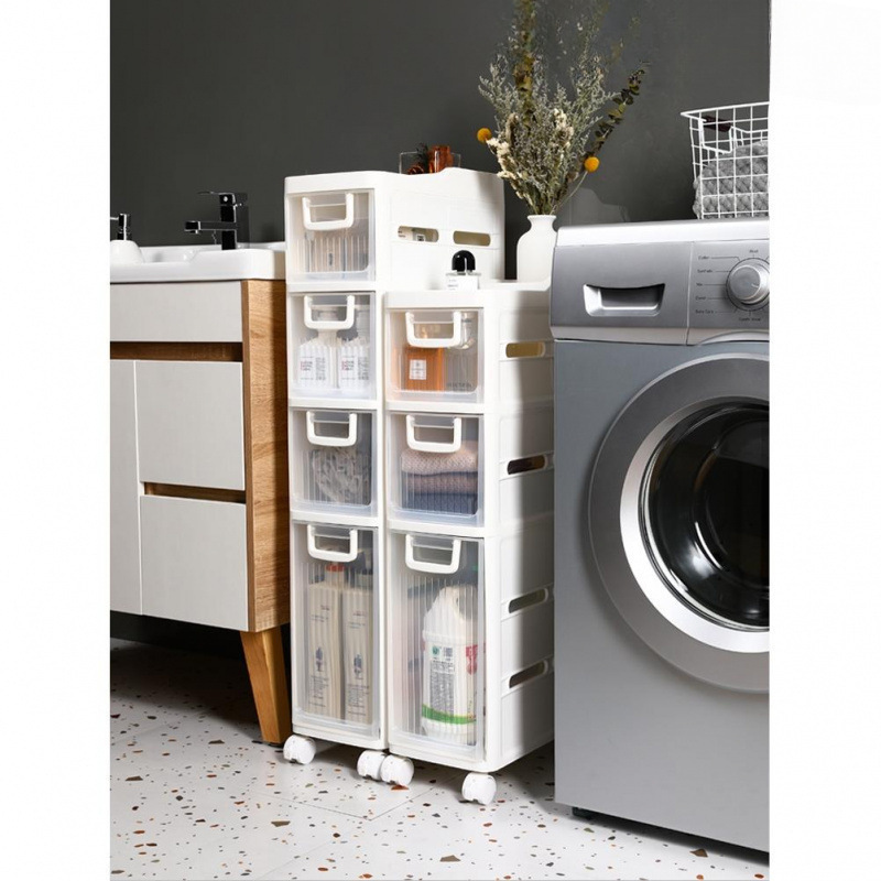 Installation-Free Bathroom Storage Rack Sandwich Toilet Storage Cabinet Floor-Standing Multi-Layer Toilet Bathroom Toilet Storage Cabinet