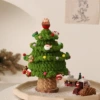 25CM crocheted Christmas tree green + resin accessories finished product shipped