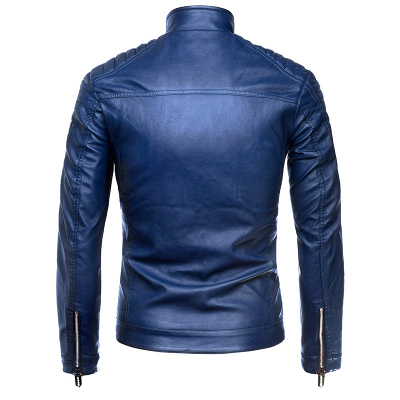 Transfronterizo Amazon AliExpress chaqueta de cuero para hombres jóvenes coreanos delgados casuales chaqueta de cuero para hombres chaqueta de locomotora
